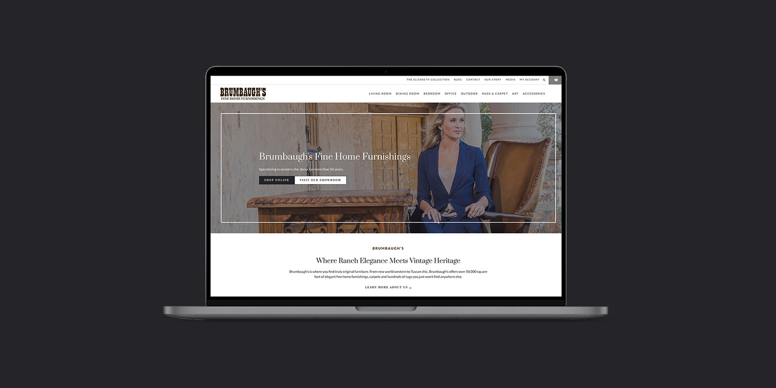 Brumbaugh's Fine Home Furnishings – Website Design image 1