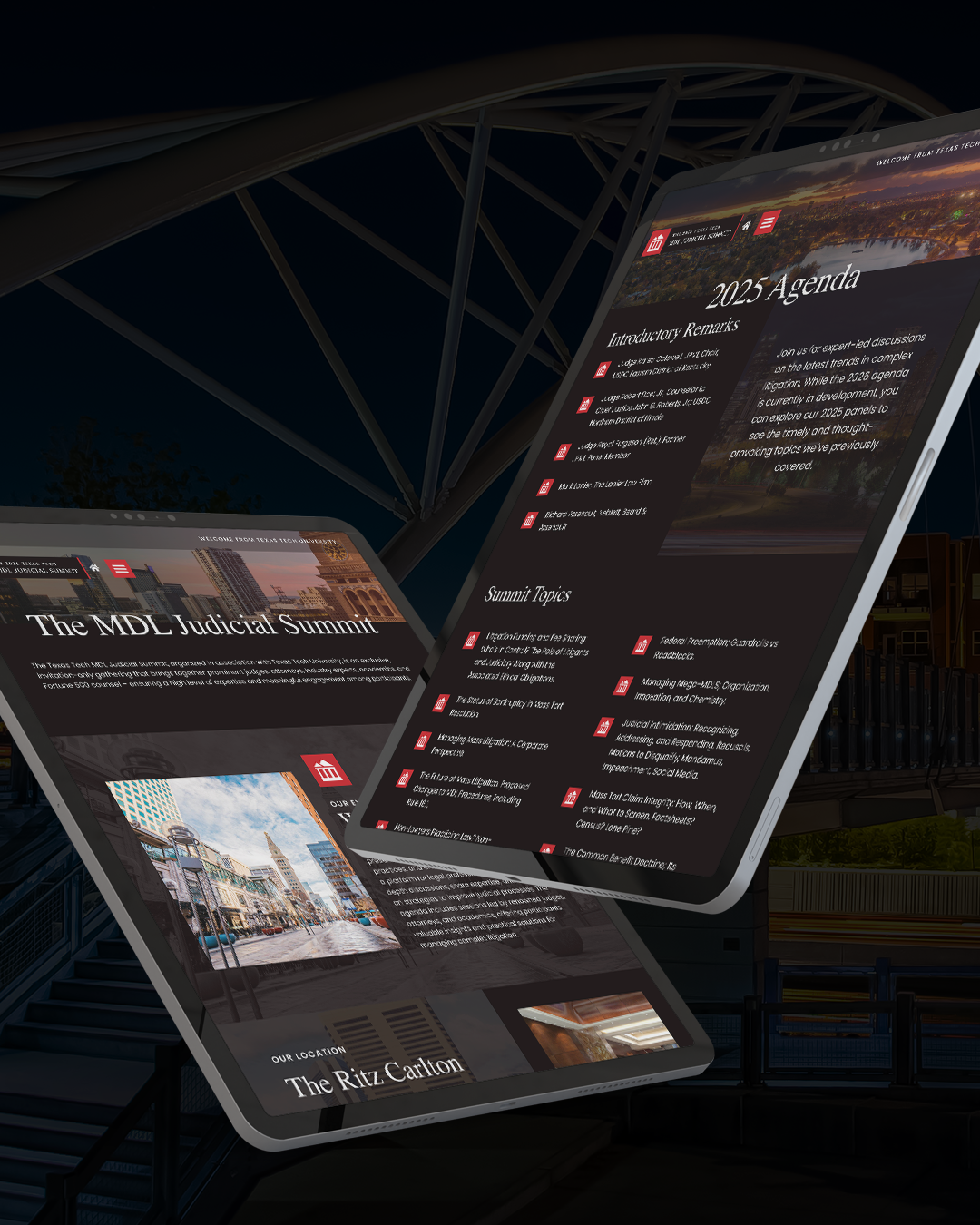 MDL Judicial Summit – Website Design image 1