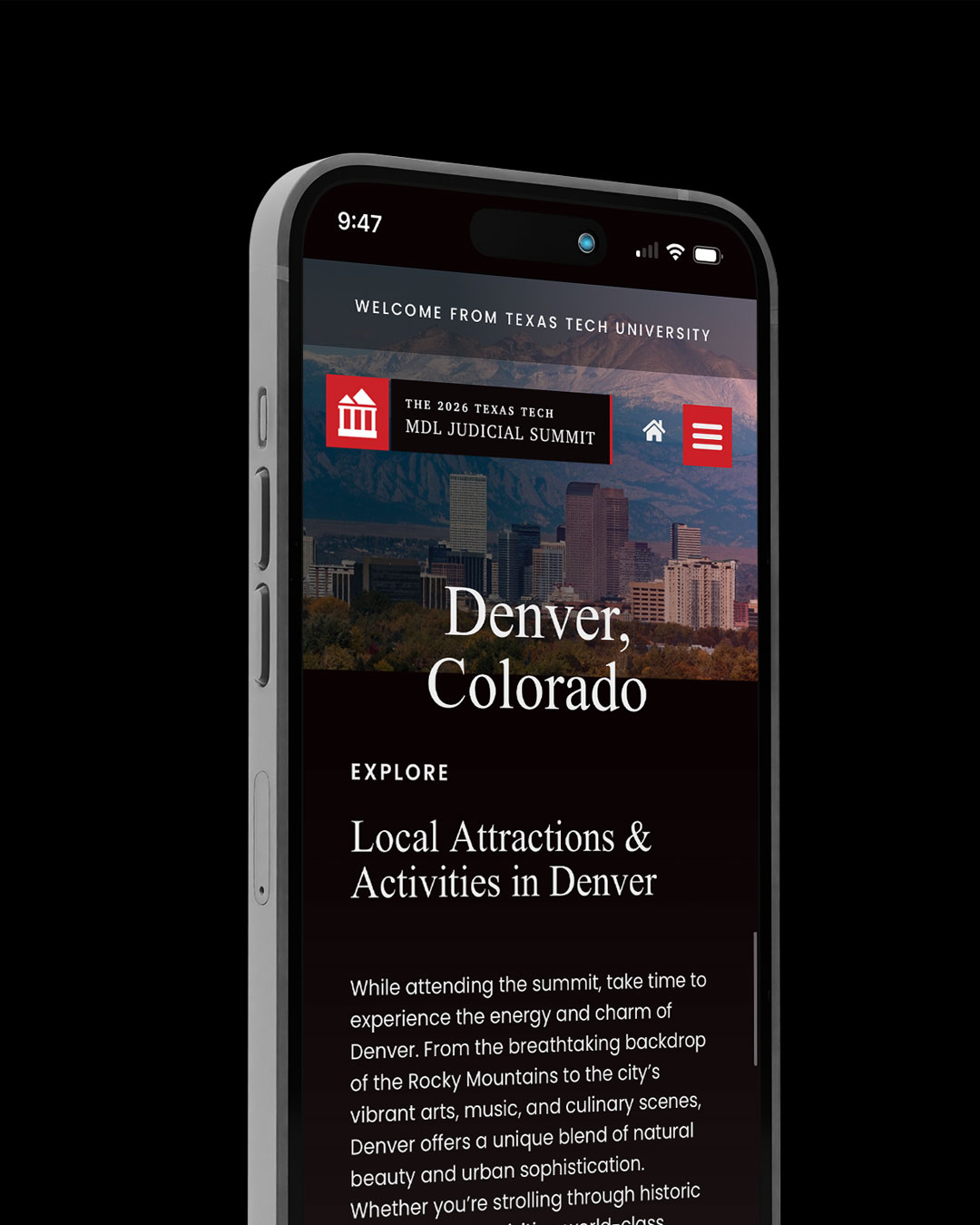 MDL Judicial Summit – Website Design image 2