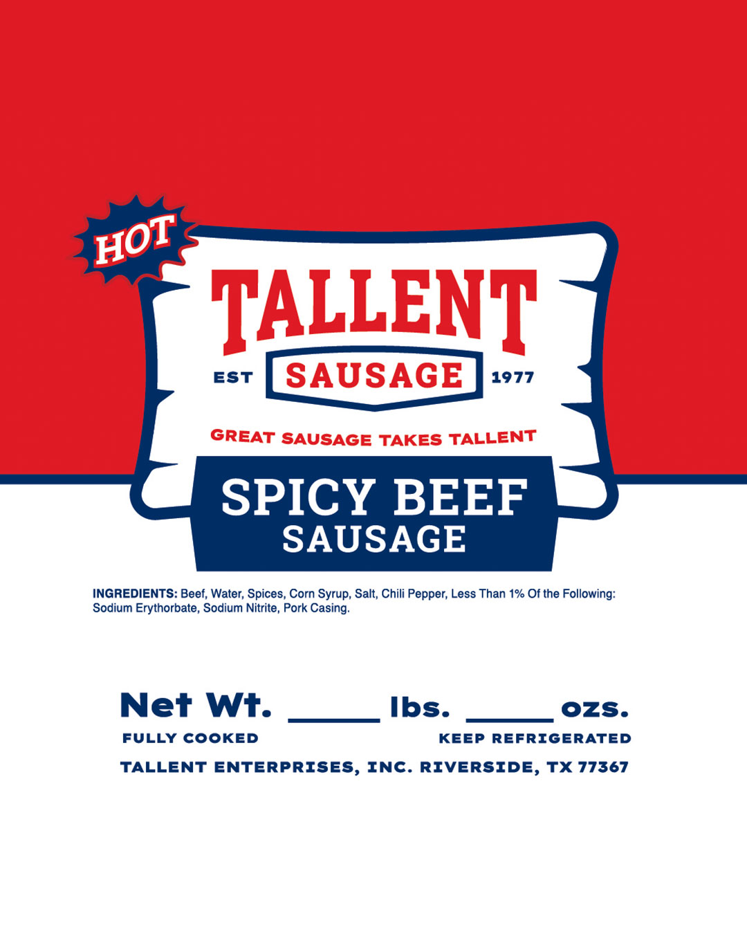 Tallent Sausage – Labels image 1