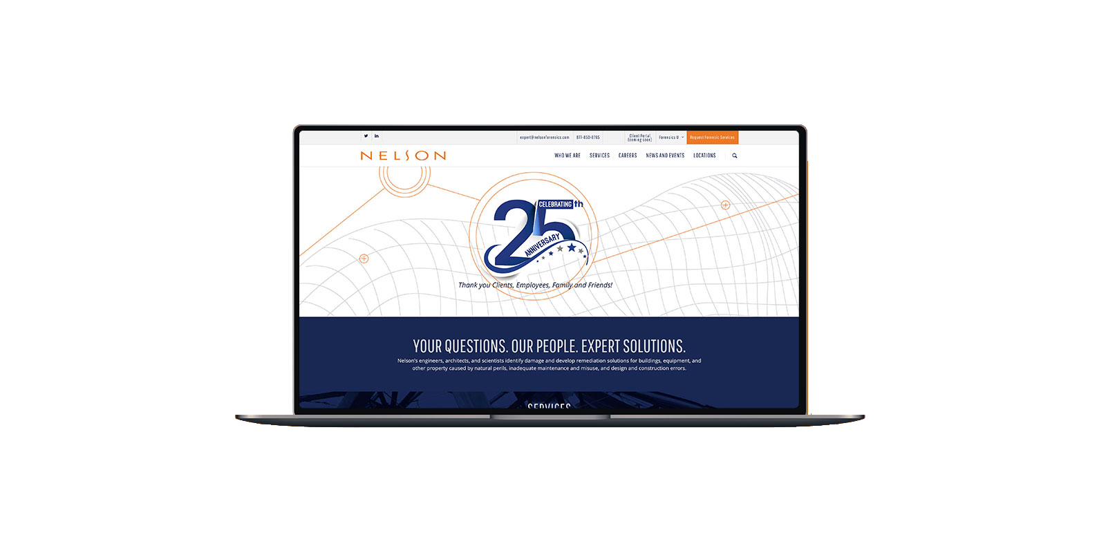 Nelson Forensics – Website Design image 1