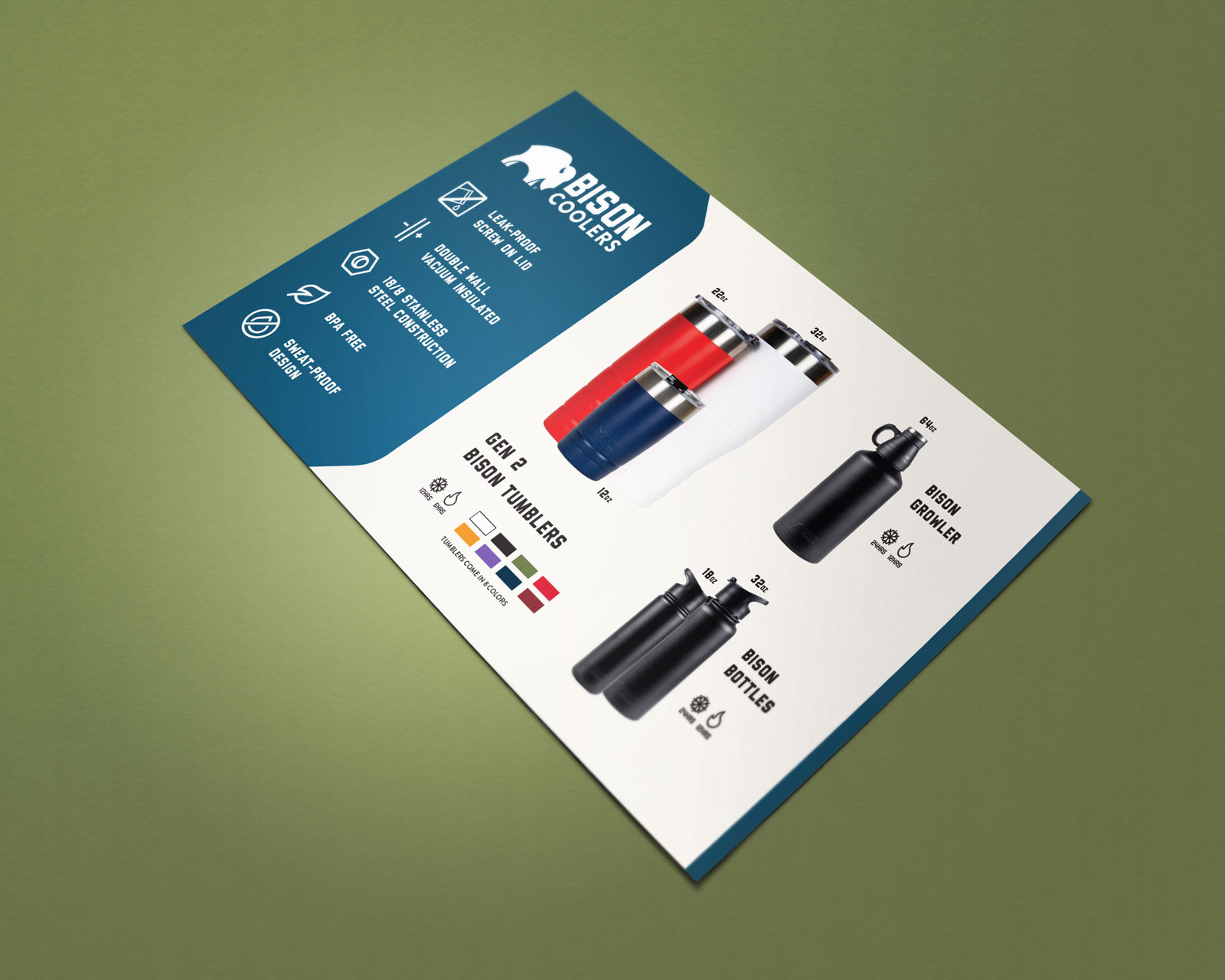 Bison Coolers – POS Flyer + Apparel image 1