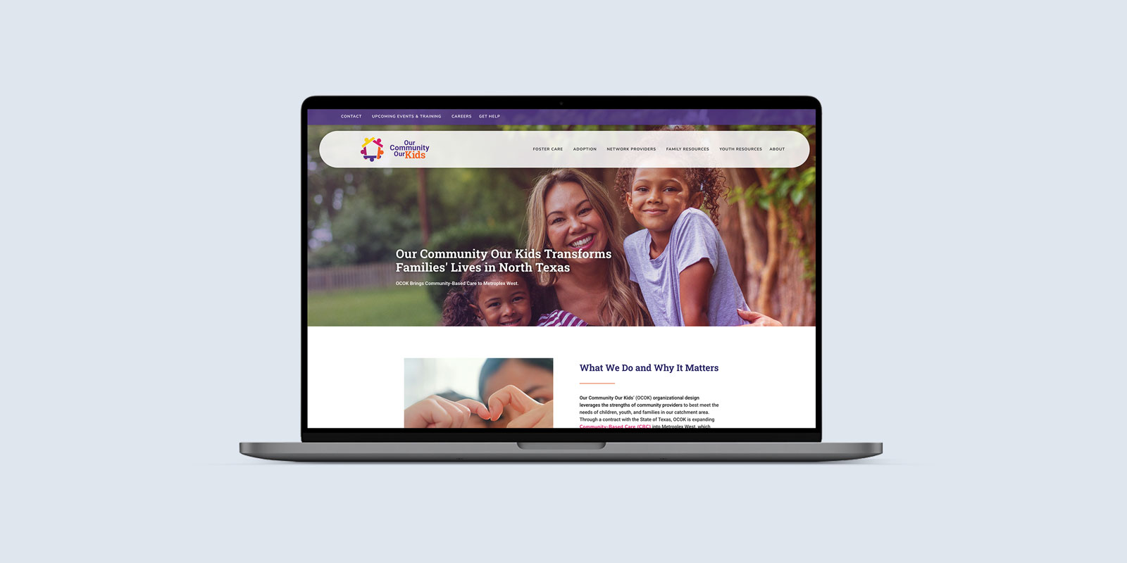 Our Community-Our Kids – Website Design image 1