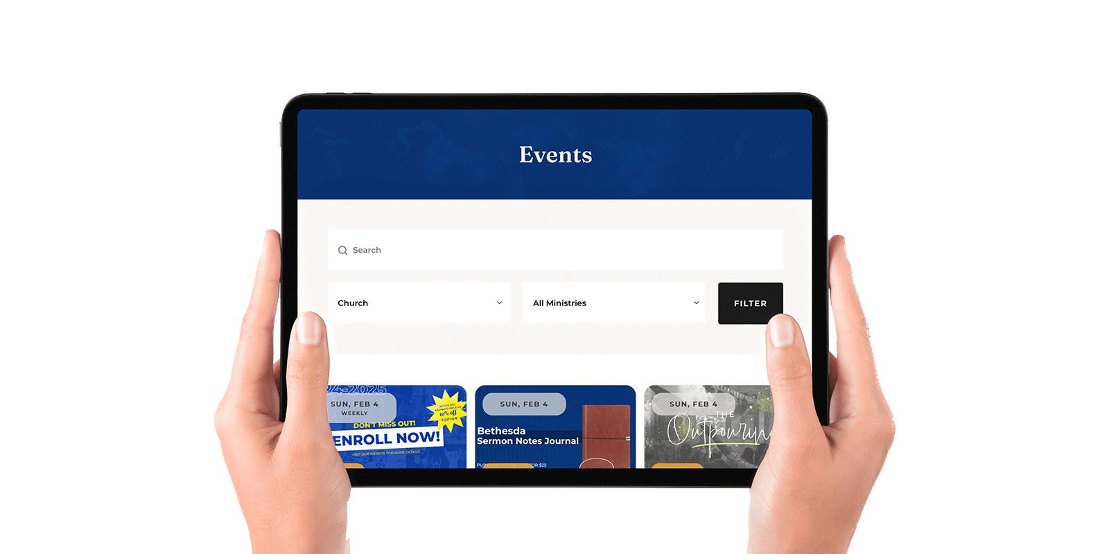 Bethesda Community Church – Events Tablet image 1